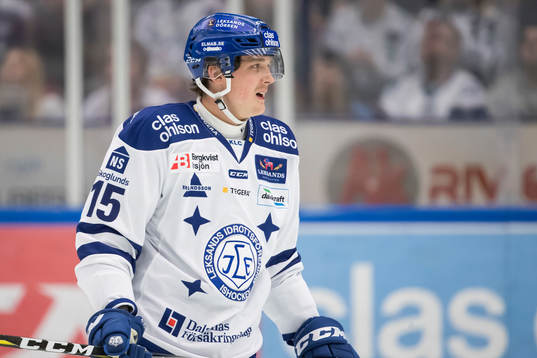 Leksands Johan Porsberger  i ishockeymatchen i