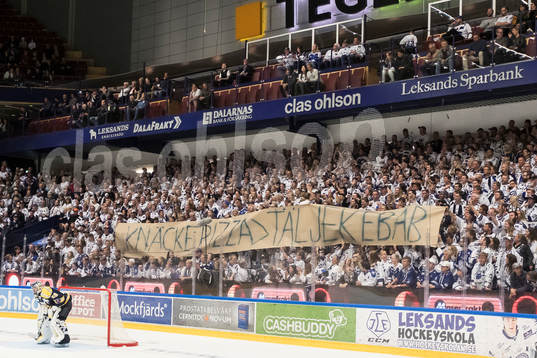 Leksands TIFO i tredje perioden i ishockeymatchen i