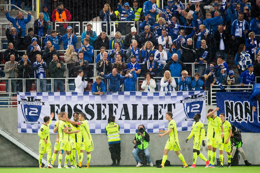 Ole Jørgen Halvorsen of Sarpsborg celebrates with his