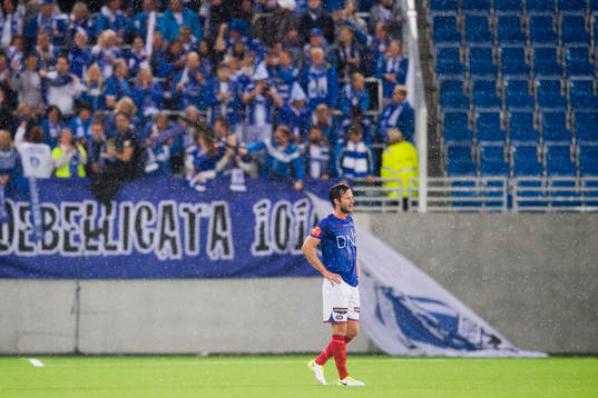 Robert Mikael Lundström of Vålerenga looks dejected