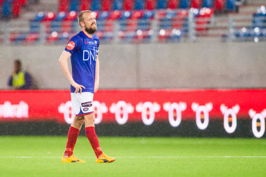 Christian Grindheim of Vålerenga looks dejected