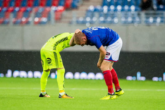 Tobias Heintz of Sarpsborg and Henrik Kjelsrud Johansen of