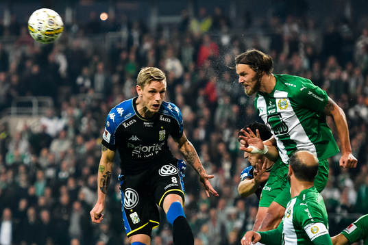 Hammarbys Björn Paulsen och IFK Göteborgs Sören Rieks