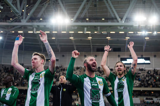 Hammarbys Birkir Már Saevarsson och Kennedy Bakircioglu