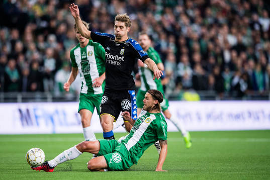 IFK Göteborgs Mikael Boman mot Hammarbys Björn Paulsen