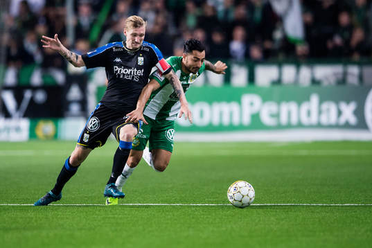 IFK Göteborgs Sebastian Eriksson och Hammarbys Jiloan Hamad