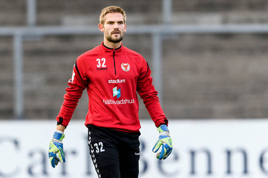 Kalmars målvakt Lucas Hägg-Johansson före