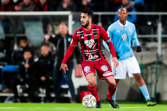 Östersunds Brwa Nouri och Malmö FFs Carlos Strandberg