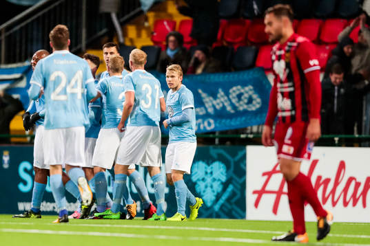 Malmö FFs spelare jublar