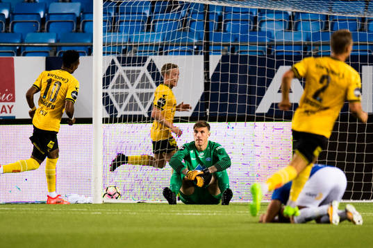Goalkeeper Andreas Christopher Linde of Molde looks dejected