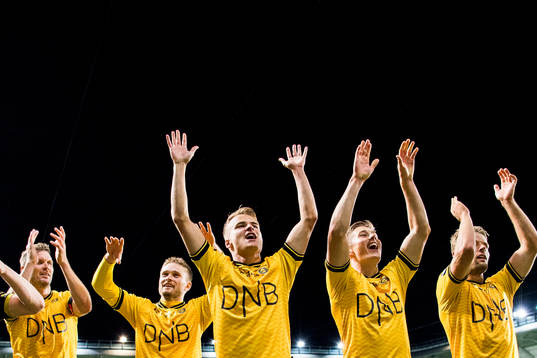 Lillestrøm players celebrate
