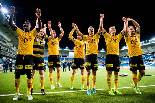 Lillestrøm players celebrate