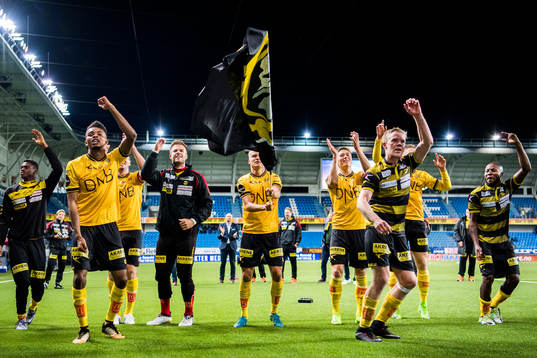 Lillestrøm players celebrate