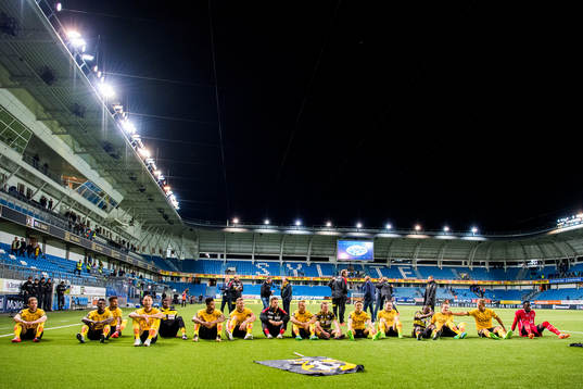 Lillestrøm players celebrate