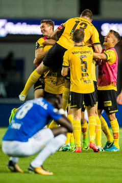 Babacar Sarr of Molde looks dejected while Lillestrøm