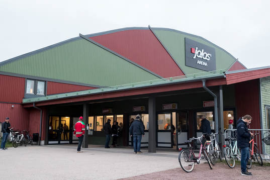 Jalas Arena exteriör i ishockeymatchen i SHL mellan Mora