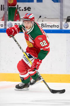 Moras Matias Lassen  i ishockeymatchen i SHL mellan Mora