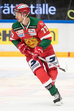 Moras Keaton Ellerby  i ishockeymatchen i SHL mellan Mora
