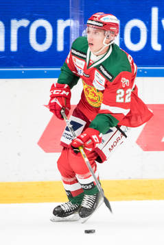 Moras Matias Lassen  i ishockeymatchen i SHL mellan Mora