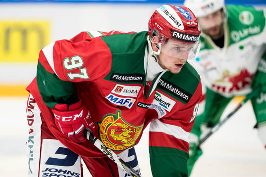 Moras David Kase  i ishockeymatchen i SHL mellan Mora och
