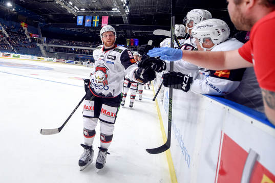 Malmö Redhawks Frederik Storm jublar