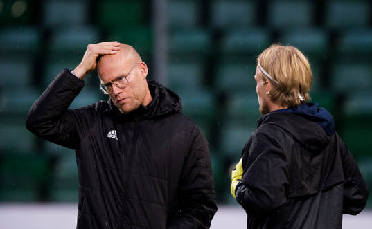 Sundsvalls tränare Joel Cedergren och målvakt William