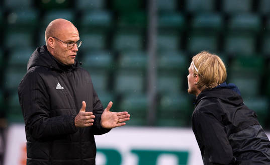 Sundsvalls tränare Joel Cedergren och målvakt William
