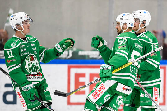 Rögles Bryan Lerg och Simon Ryfors jublar