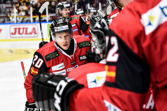 Malmö Redhawks Erik Forssell jublar