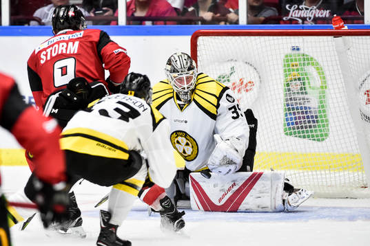 Malmö Redhawks Frederik Storm gör 4-1 bakom Brynäs