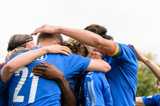 Halmstads spelare jublar