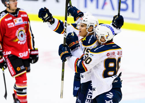 Djurgårdens Rene Bourque jublar