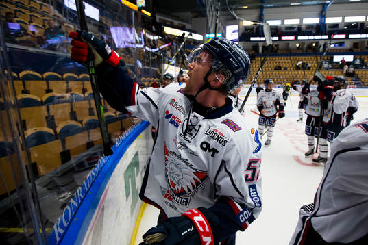 Linköpings Eddie Larsson jublar