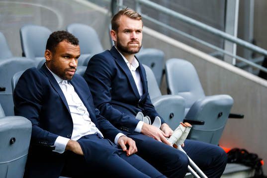 Hammarbys Serge-Junior Martinsson Ngouali och Mads Fenger