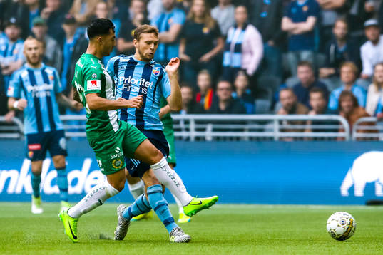 Hammarbys Jiloan Hamad och Djurgårdens Jesper Karlström