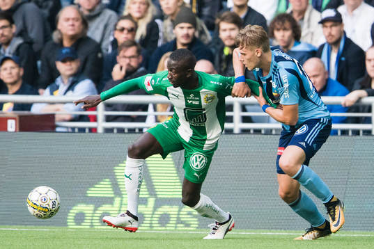 Hammarbys Pa Amat Dibba och Djurgårdens Felix Beijmo