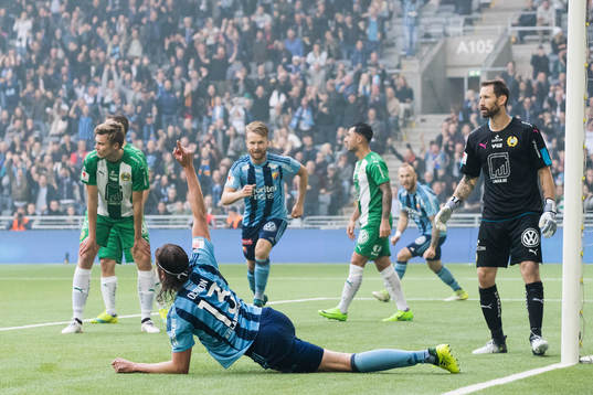 Djurgårdens Jonas Olsson jublar