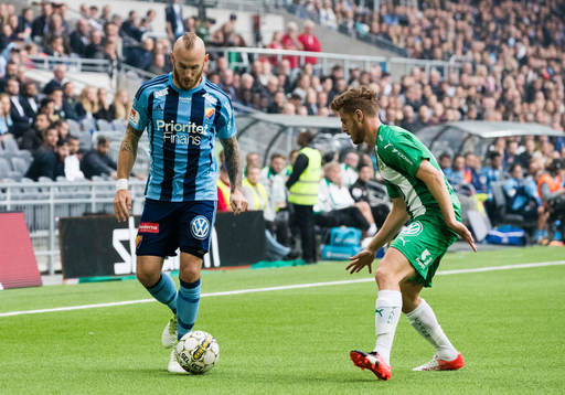 Djurgårdens Magnus Eriksson och Hammarbys Mats Solheim
