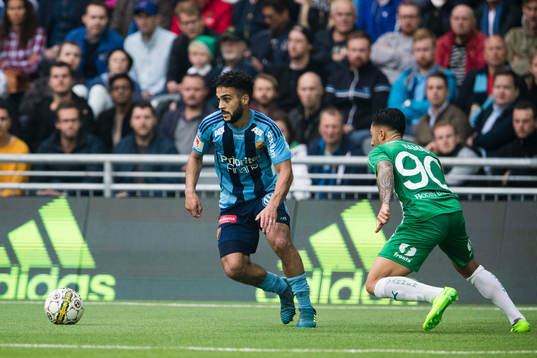 Djurgårdens Othman El Kabir och Hammarbys Jiloan Hamad