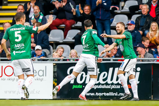 Jönköpings spelare jublar