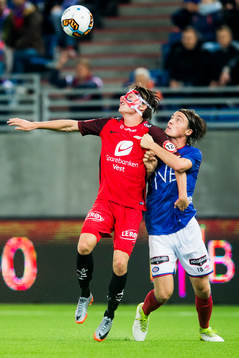 Kasper Skaanes of Brann and Christian Dahle Borchgrevink of