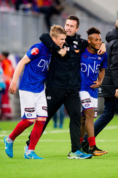 Samuel Karl Fridjonsson, Ronny Deila, head coach, and