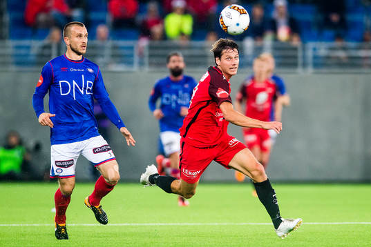 Enar Jaager of Vålerenga and Jakob Orlov of Brann