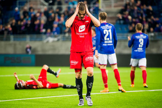 Gilli Rólantsson of Brann reacts