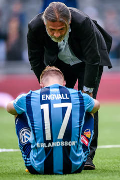 Djurgårdens tränare Özcan Melkemichel och Gustav Engvall