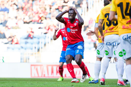 Helsingborgs Edwin Gyimah deppar
