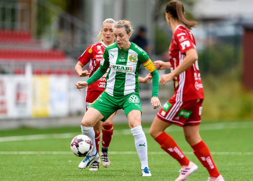 Hammarbys Olga Ekblom med bollen