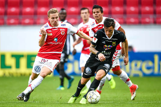 Kalmars Jonathan Ring och Östersunds Jamie Hopcutt