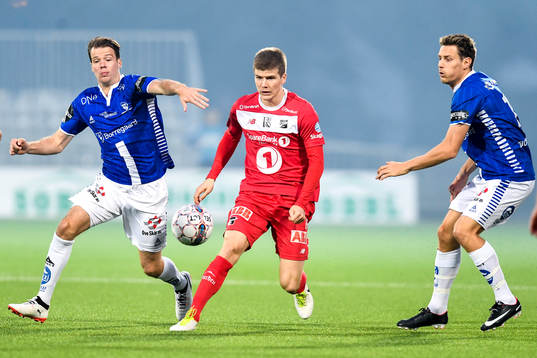 Nicolai Søberg Poulsen of Sarpsborg and Oliver Berg of Odd