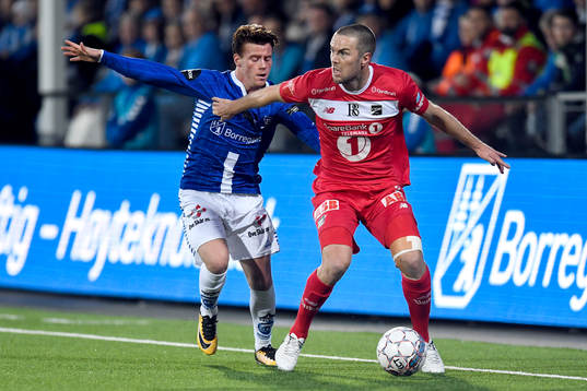 Tobias Heintz of Sarpsborg and Espen Ruud of Odd